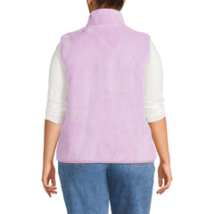 Women's Plus Size Cozy Sherpa Fleece Vest