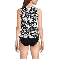 Women's DD-Cup High Neck UPF 50 Sun Protection Modest Tankini Swimsuit Top