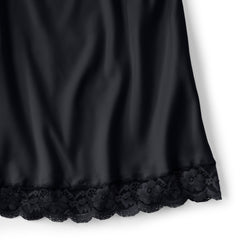 Women's Satin Lace Trim Midi Skirt