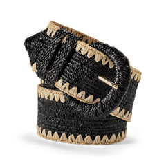 Women's Stretch Raffia Belt