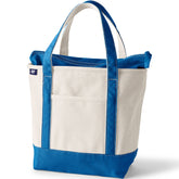 Medium 5 Pocket Zip Top Canvas Tote Bag
