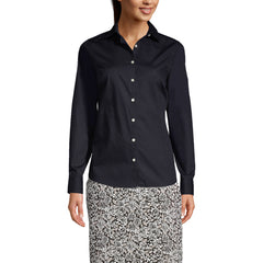 School Uniform Women's Petite Long Sleeve Broadcloth Shirt