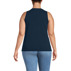 Women's Plus Size Supima Cotton Crew Neck Tank