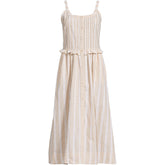 Women's Linen Blend Pintuck Tank Midi Dress