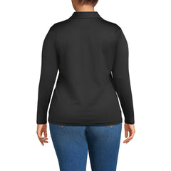 School Uniform Women's Plus Rapid Dry Long Sleeve Sport Collar Polo