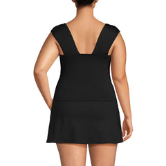 Women's Plus Size DDD-Cup Square Neck Underwire Tankini Top