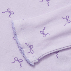 Girls Long Sleeve Pointelle Knit Shirt