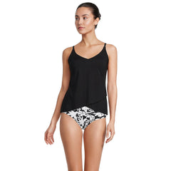 Women's D-Cup Tulip Hem Tankini Top