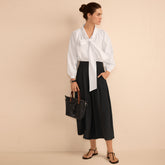 Women's Creaseless High Rise Palazzo Crop Pants
