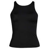 Women's Plus Size Tugless High Neck Strappy Back Tankini Swimsuit Top