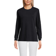 Women's Cotton Relaxed Long Sleeve Crew Neck