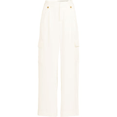 Women's Plus Size Soft Polish Cargo High Rise Wide Leg Pants