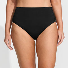 Women's Plus Size Tugless QuickDry High Waisted High Leg Bikini Bottoms