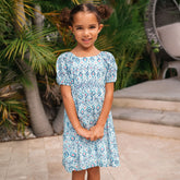 Girls Short Sleeve Bow Dress