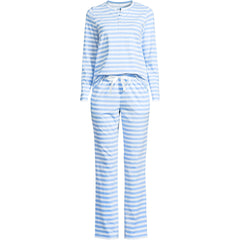 Women's Knit 2 Piece Pajama Set - Long Sleeve Top and Pants