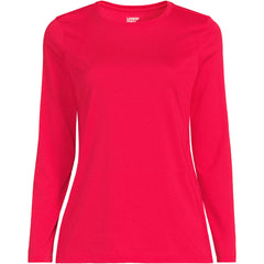 Plus Size Supima Cotton Long Sleeve Crewneck T-Shirt