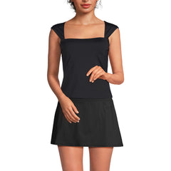 Women's D-Cup Square Neck Underwire Tankini Top