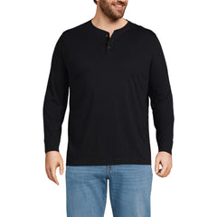Men's Big Long Sleeve Cotton Supima Henley