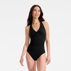 Women's Knot Twist Halter One Piece
