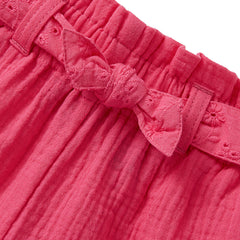 Girls Woven Belted Pull On Short
