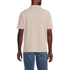 Men's Short Sleeve Cotton Linen Polo