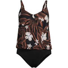 Women's Smoothing Control Blouson Fauxkini One Piece Swimsuit