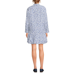 Women's Flounce Button Front Shirt Dress