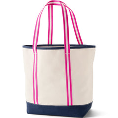 LE x T and T Large Open Top Long Handle Canvas Tote