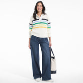 Women's Petite Soft Denim High Rise Pleated Wide Leg Trousers