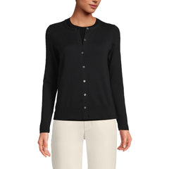 Women's Fine Gauge Cotton Cardigan Sweater