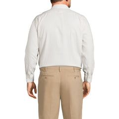 Men's Big and Tall Pattern No Iron Supima Pinpoint Straight Collar