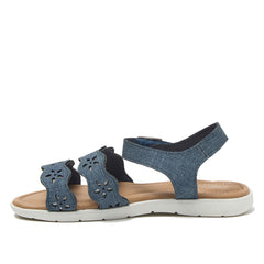 Girls Easy On Flower Sandals