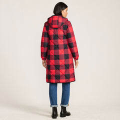 Women's Tall Print FeatherFree Insulated Diamond Quilted Maxi Coat