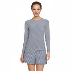 Women's Petite SunShade UPF 50 Long Sleeve Rash Guard Swim Tee