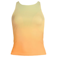 Women's Long Tugless High Neck Strappy Back Tankini Swimsuit Top