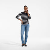 Women's Petite Mariner Jersey Boatneck Top