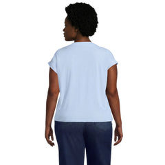 Women's Plus Size Cap Sleeve Supima Cotton Crew Neck Tee
