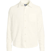 Men's Long Sleeve Knit Boucle Button Through Shirt