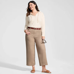 Women's Plus Size Knockabout Chino High Rise 5 Pocket Wide Leg Crop Pants
