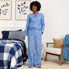 Women's Flannel Wide Leg Sleep Pants