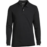 Men's Big Long Sleeve Classic Mesh Polo Shirt