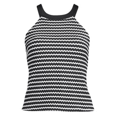 Women's Crochet High Neck Tankini Top