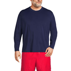 Men's Big and Tall SunShade UPF 50 Long Sleeve Swim Tee Rash Guard