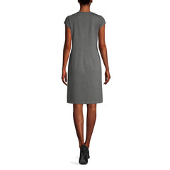 Women's Petite Short Sleeve Ponte Dress