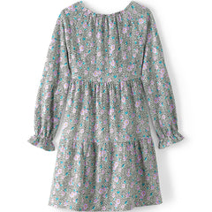 Girls Long Sleeve Tiered Knit Dress