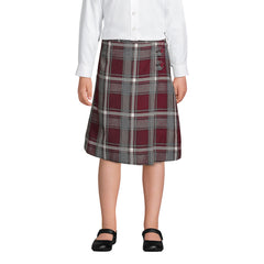 Girls Plaid A-line Skirt Below the Knee