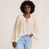 Women's Voile Tie Neck Poet Blouse