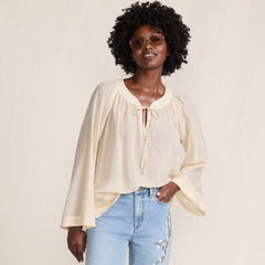 Women's Voile Tie Neck Poet Blouse