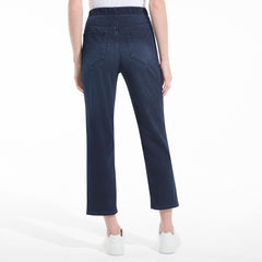 Women's Tall Starfish High Rise Knit Denim Straight Crop Jeans