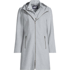 Women's Wool Coat with Removable Dickey